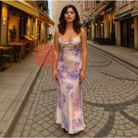 ZARA Blogger Fave!!! Flowy Maxi Slip Dress NWT – Ethereal Elegance 🌸 - Picture 6 of 16